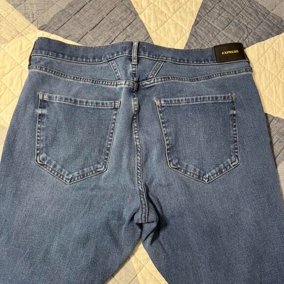 Express Skinny Mid Rise Jeans Size 14R - Picture 2 of 5